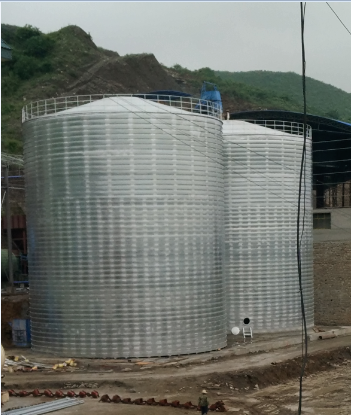 定海粮食钢板仓的安装全过程不用热焊接